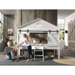 Paris Prix Lit Cabane Enfant "Barnie" 90x200cm Blanc