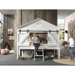 Paris Prix Lit Cabane Enfant "Barnie" 90x200cm Blanc