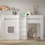 Paris Prix Lit Cabane Enfant "Reno" 90x200cm Blanc