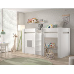 Paris Prix Lit Cabane Enfant "Reno" 90x200cm Blanc