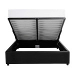 Paris Prix Lit Coffre Design "Niura" 140x190cm Noir