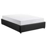 paris prix Lit Coffre Design "Niura" 140x190cm Noir