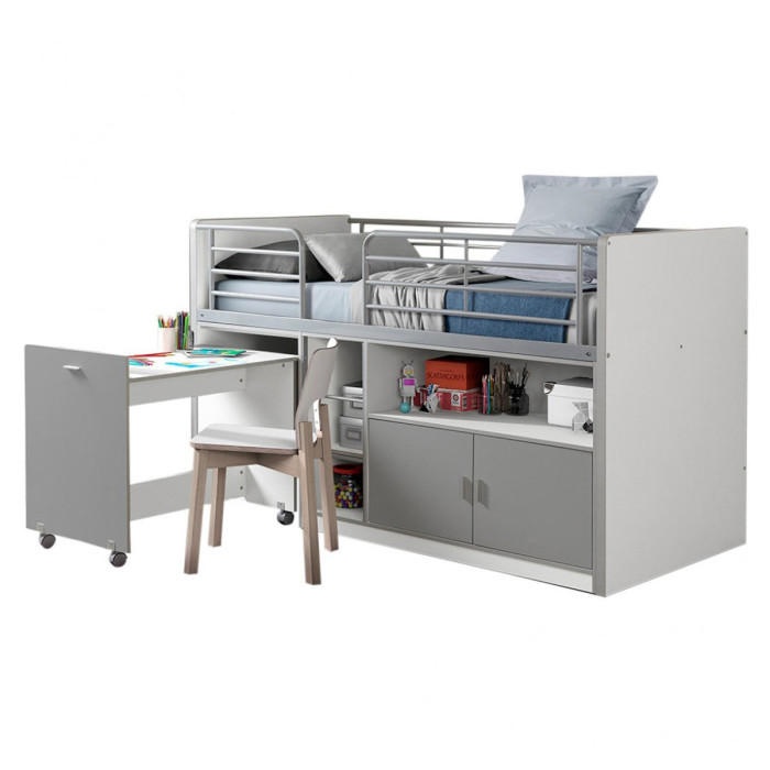 Paris Prix Lit Combiné Compact "Bonny" 90x200cm Gris