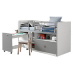paris prix Lit Combiné Compact "Bonny" 90x200cm Gris