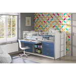 Paris Prix Lit Combiné Enfant "Bonny" 90x200cm Bleu