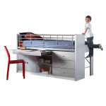 Paris Prix Lit Combiné Enfant "Bonny" 90x200cm Gris