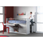 Paris Prix Lit Combiné Enfant "Bonny" 90x200cm Gris