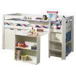 paris prix Lit Combiné "Pino I" 90x200cm Blanc