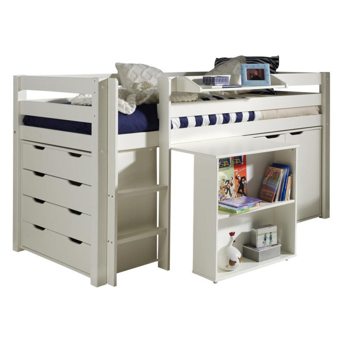 Paris Prix Lit Combiné "Pino III" 90x200cm Blanc