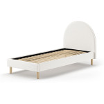 Paris Prix Lit Enfant Bouclé "Moon" 90x200cm Blanc