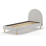 Paris Prix Lit Enfant Bouclé "Moon" 90x200cm Gris