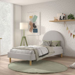 Paris Prix Lit Enfant Bouclé "Moon" 90x200cm Gris