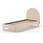 Paris Prix Lit Enfant Bouclé "Moon" 90x200cm Rose