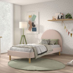 Paris Prix Lit Enfant Bouclé "Moon" 90x200cm Rose