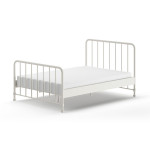 paris prix Lit Enfant "Bronxx" 140x200cm Blanc Mat