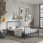 Paris Prix Lit Enfant "Bronxx" 140x200cm Bleu Mat