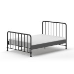 paris prix Lit Enfant "Bronxx" 140x200cm Noir Mat