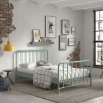 Paris Prix Lit Enfant "Bronxx" 140x200cm Vert Mat