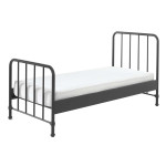paris prix Lit Enfant "Bronxx" 90x200cm Noir Mat