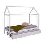 Paris Prix Lit Enfant Cabane "Sunny" 90x200cm Blanc