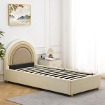 Paris Prix Lit Enfant Design "Arche" 90x190cm Beige