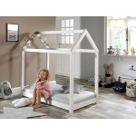 Paris Prix Lit Enfant Design "Cabane" 70x140cm Blanc