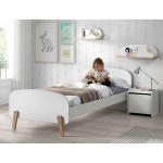 Paris Prix Lit Enfant "Kiddy" 90x200cm Blanc & Naturel