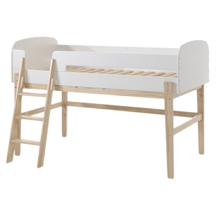 Paris Prix Lit Enfant "Kiddy" 90x200cm Naturel & Blanc