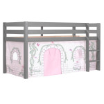 paris prix Lit Enfant "Pino Birdy" 90x200cm Gris