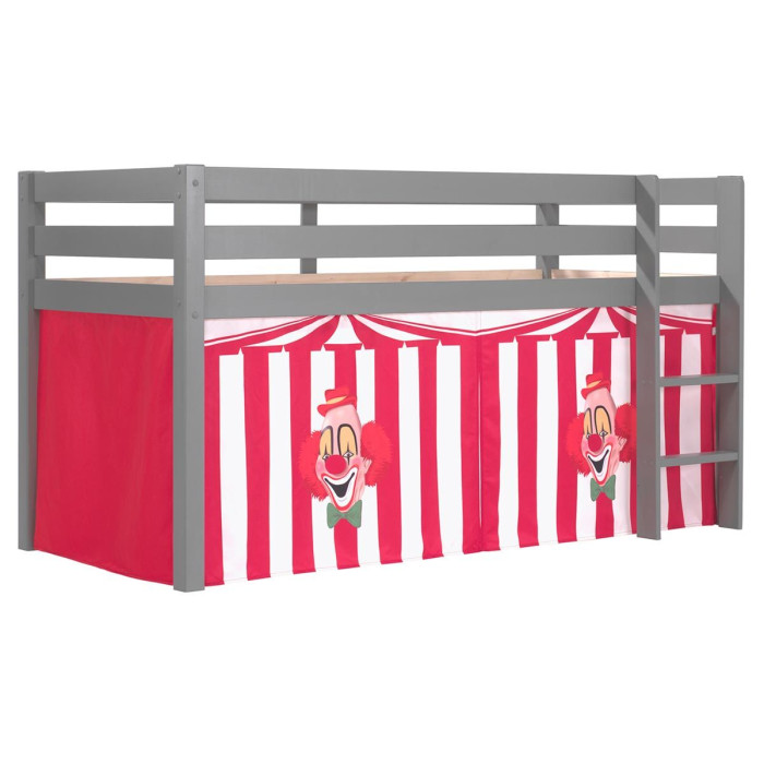 Paris Prix Lit Enfant "Pino Cirque" 90x200cm Gris