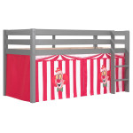paris prix Lit Enfant "Pino Cirque" 90x200cm Gris