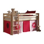 paris prix Lit Enfant "Pino Flower" 90x200cm Naturel