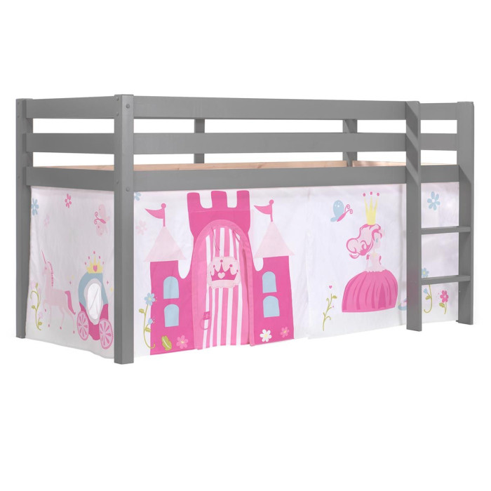 Paris Prix Lit Enfant "Pino Princesse" Gris