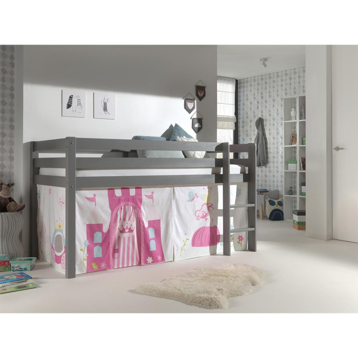 Paris Prix Lit Enfant "Pino Princesse" Gris