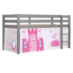 paris prix Lit Enfant "Pino Princesse" Gris
