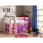Paris Prix Lit Enfant "Pino Rose" 90x200cm Blanc