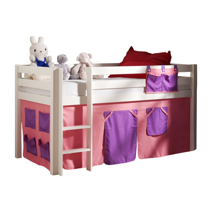 Paris Prix Lit Enfant "Pino Rose" 90x200cm Blanc