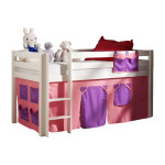 paris prix Lit Enfant "Pino Rose" 90x200cm Blanc