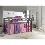 Paris Prix Lit Enfant "Pino Rose" 90x200cm Gris