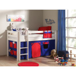 Paris Prix Lit Enfant "Pino Rouge" 90x200cm Blanc