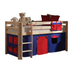 paris prix Lit Enfant "Pino Rouge" 90x200cm Naturel