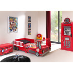 Paris Prix Lit Enfant "Pompier" 70x140cm Rouge