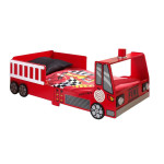 paris prix Lit Enfant "Pompier" 70x140cm Rouge