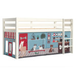 paris prix Lit Enfant Surélevé "Pino Pet Shop" Blanc