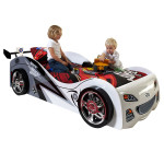 paris prix Lit Enfant Voiture "Brap" 90x200cm Blanc
