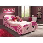 Paris Prix Lit Enfant Voiture "Love" 90x200cm Rose