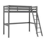 Paris Prix Lit Mezzanine Enfant "Pino" 90x200cm Gris