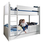 paris prix Lit Superposé "Robin" 90x200cm Blanc