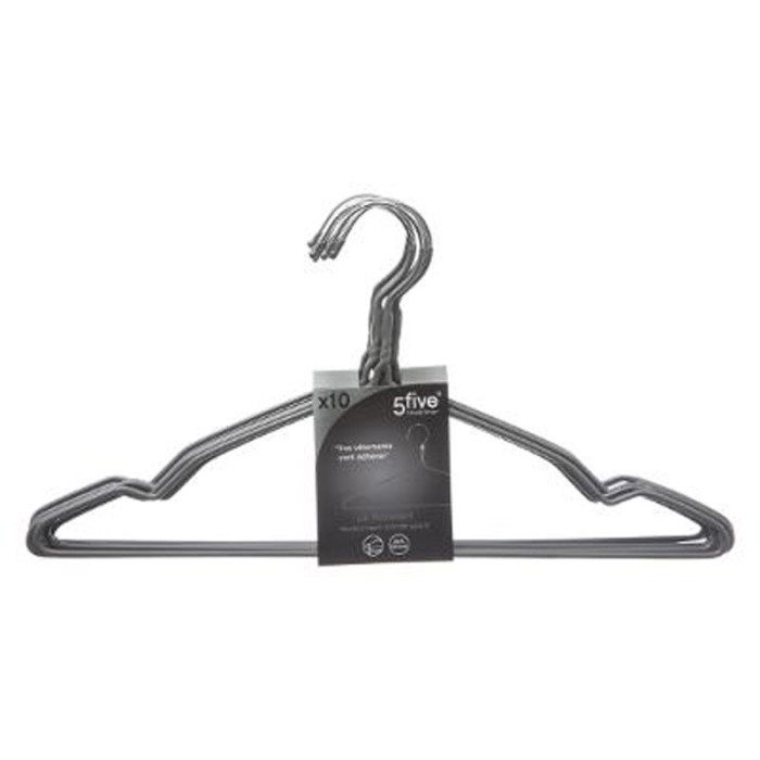 Paris Prix Lot De 10 Cintres En Métal 40cm Gris