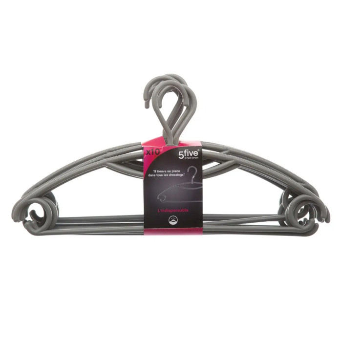 Paris Prix Lot De 10 Cintres "Pivotants" 41cm Gris